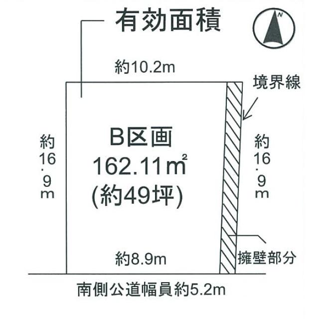 Compartment figure. Land price 23 million yen, Land area 162.11 sq m