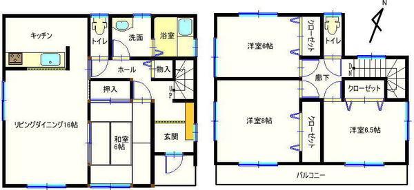 Floor plan. 29,800,000 yen, 4LDK, Land area 170.49 sq m , Building area 104.33 sq m