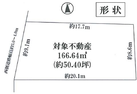 Compartment figure. Land price 18 million yen, Land area 166.64 sq m