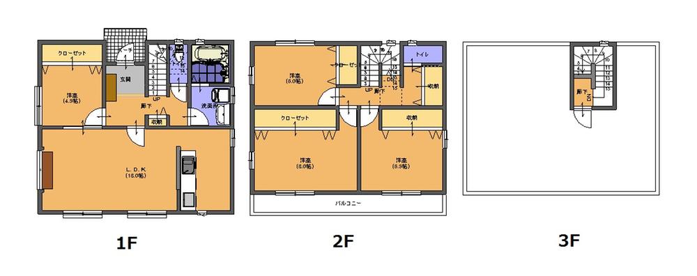 Building plan example (Perth ・ appearance). Building plan example (D Building) land ・ Building price 37.5 million yen, Land area 160.02 sq m , Building area 115.12 sq m