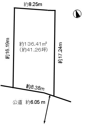 Compartment figure. Land price 27,644,000 yen, Land area 136.41 sq m