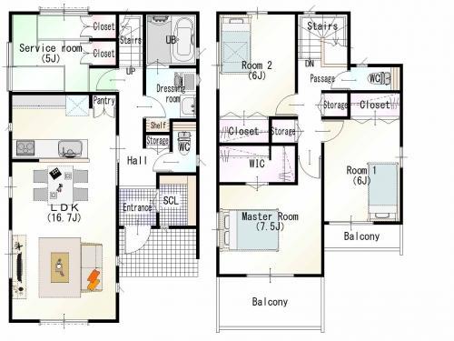 Floor plan. 32,800,000 yen, 4LDK, Land area 142.46 sq m , Walk-in closet in the building area 105.3 sq m shoes cloak! Comfortable and storage enhancement. 
