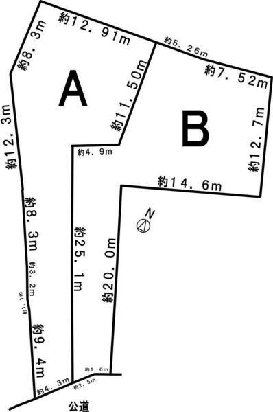 Compartment figure. Land price 12.5 million yen, Land area 316.23 sq m