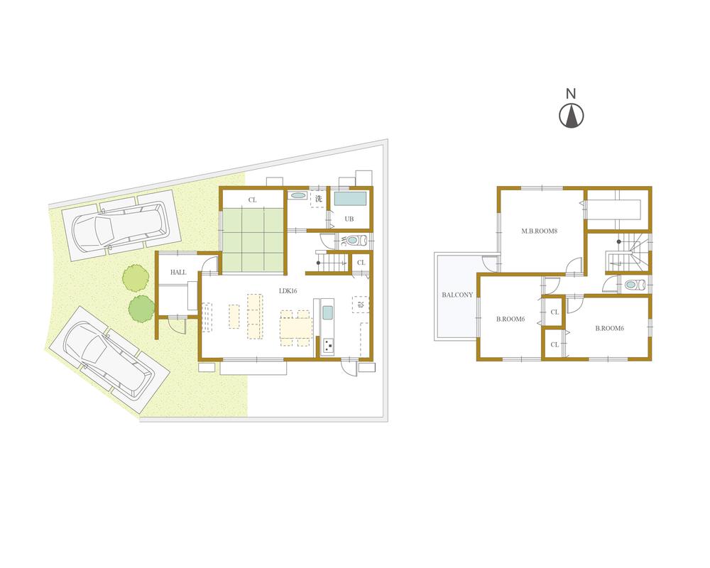 Floor plan. (C-2), Price 38,700,000 yen, 4LDK, Land area 137.34 sq m , Building area 105.18 sq m