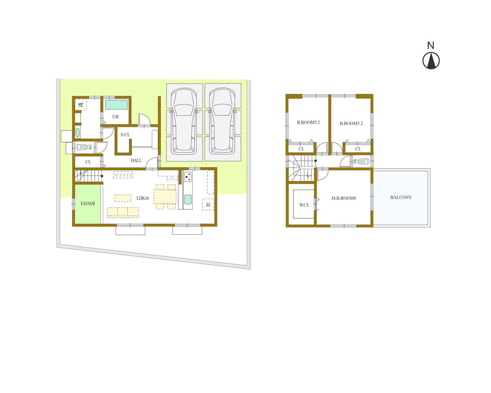 Floor plan. (B-2), Price 39,800,000 yen, 4LDK, Land area 132.31 sq m , Building area 99.96 sq m