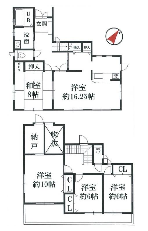 Floor plan. 18.9 million yen, 4LDK + S (storeroom), Land area 258.81 sq m , Building area 127.1 sq m