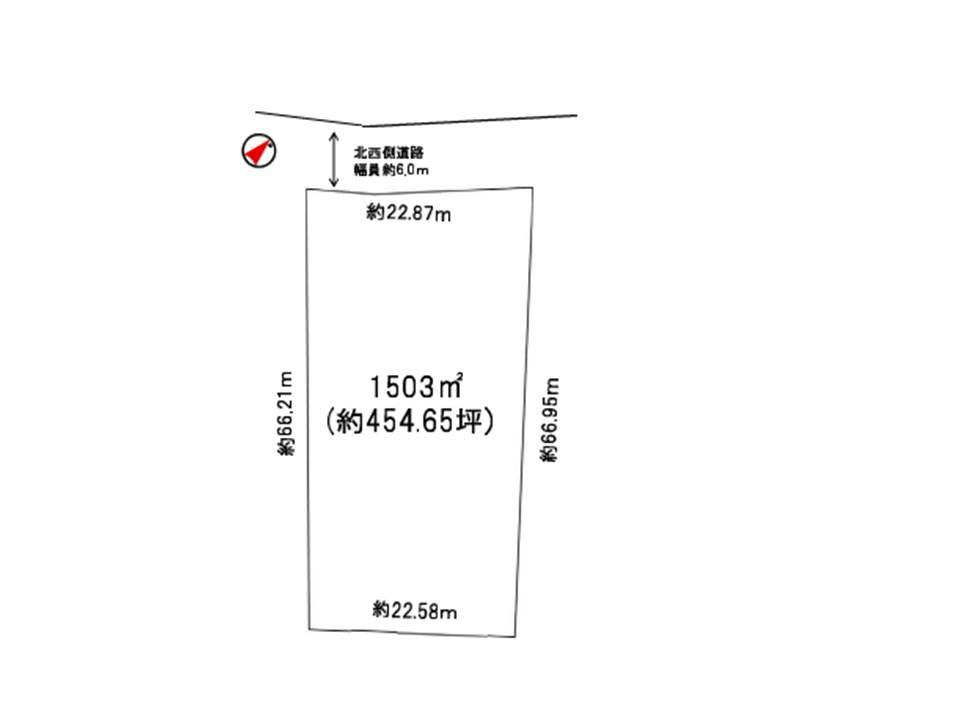 Compartment figure. Land price 45,460,000 yen, Land area 1,503 sq m