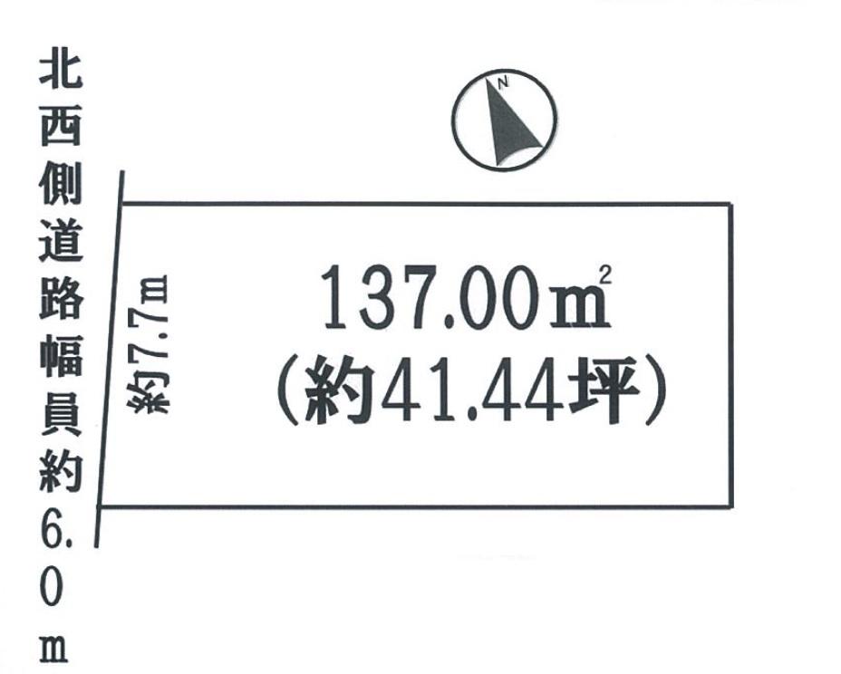 Compartment figure. Land price 19.5 million yen, Land area 137 sq m
