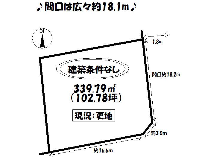 Compartment figure. Land price 36 million yen, Land area 339.79 sq m