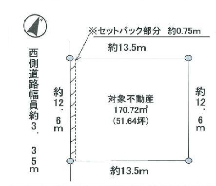 Compartment figure. Land price 23.8 million yen, Land area 170.72 sq m