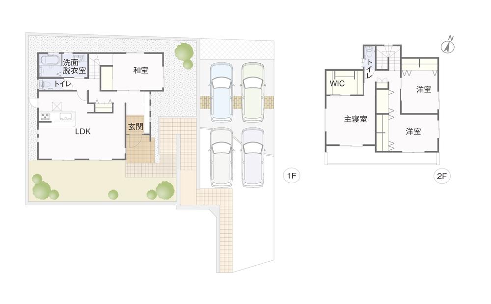 Floor plan. (No. 32 land House), Price 51,900,000 yen, 4LDK, Land area 253.04 sq m , Building area 116.78 sq m