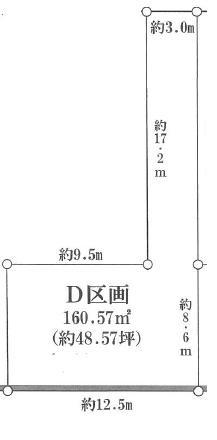 Compartment figure. Land price 11.8 million yen, Land area 160.57 sq m