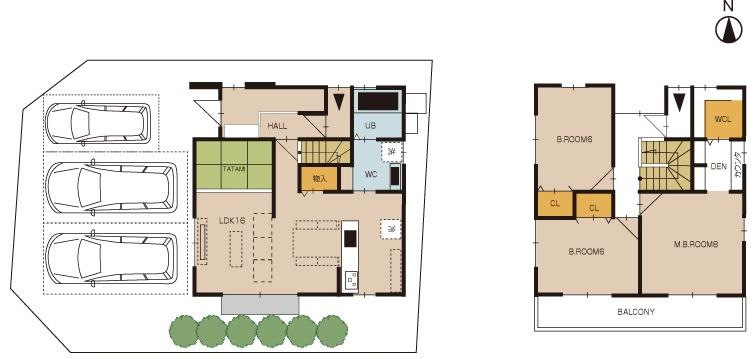 Floor plan. (A section), Price 39,900,000 yen, 4LDK, Land area 140.01 sq m , Building area 102.7 sq m