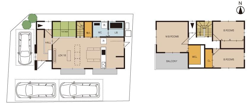 Floor plan. (C section), Price 38,700,000 yen, 4LDK, Land area 140.01 sq m , Building area 101.03 sq m