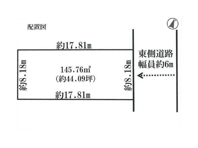 Compartment figure. Land price 17 million yen, Land area 145.76 sq m