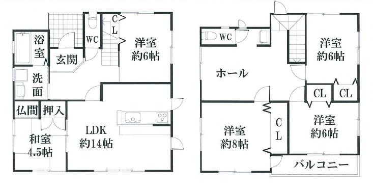 Floor plan. 31 million yen, 5LDK, Land area 171.68 sq m , Building area 121.72 sq m