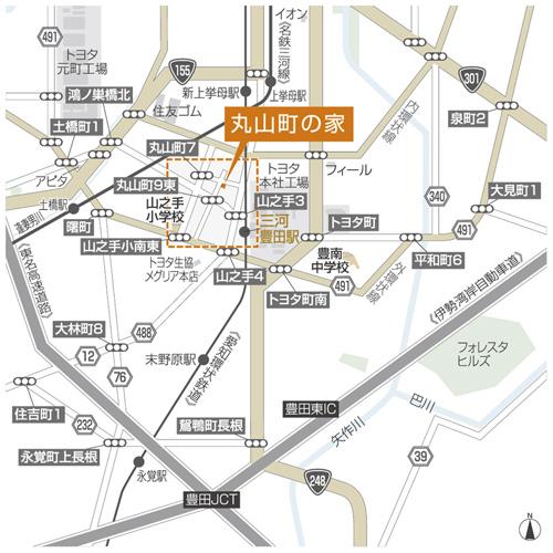 Local guide map. Wide-area view