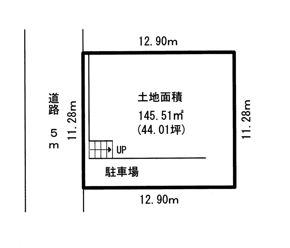Compartment figure. Land price 3.98 million yen, Land area 145 sq m terrain is easy to be floor plan design of good home! You do not need to be building soon. Also It is good with the purchase of only the land as an asset, I think that good in a while use as a field.
