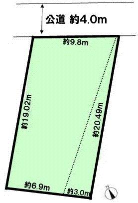 Compartment figure. Land price 16.8 million yen, Land area 195.77 sq m