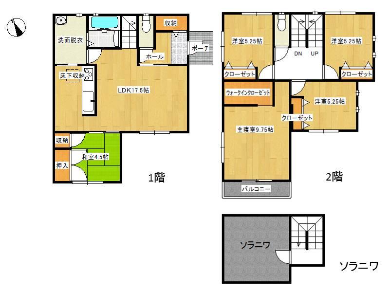 Floor plan. 42,880,000 yen, 5LDK, Land area 154.54 sq m , Building area 120.91 sq m