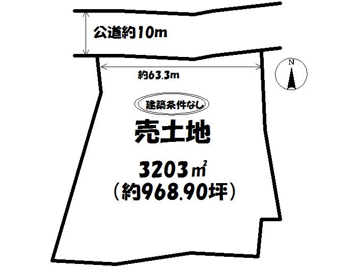 Compartment figure. Land price 28 million yen, Land area 3,203 sq m