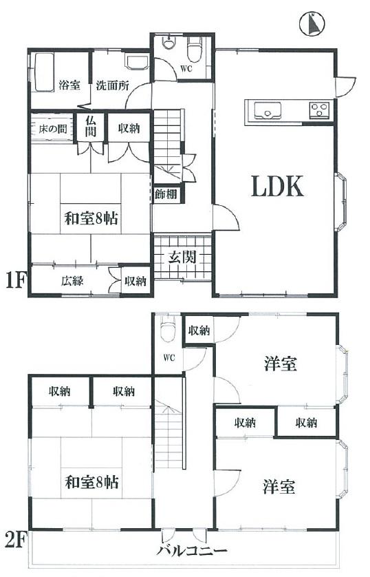 Floor plan. 37,900,000 yen, 4LDK, Land area 186.06 sq m , Building area 117.58 sq m