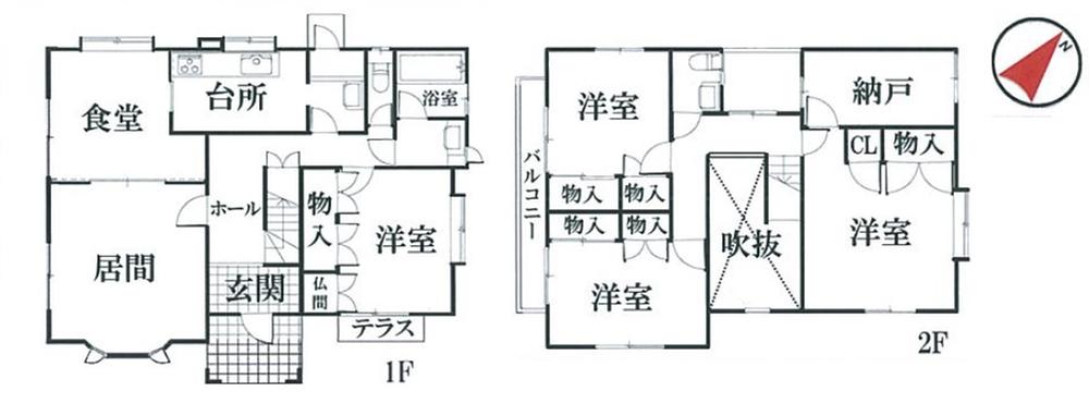 Floor plan. 37,800,000 yen, 4LDK + S (storeroom), Land area 307.24 sq m , Building area 147.09 sq m