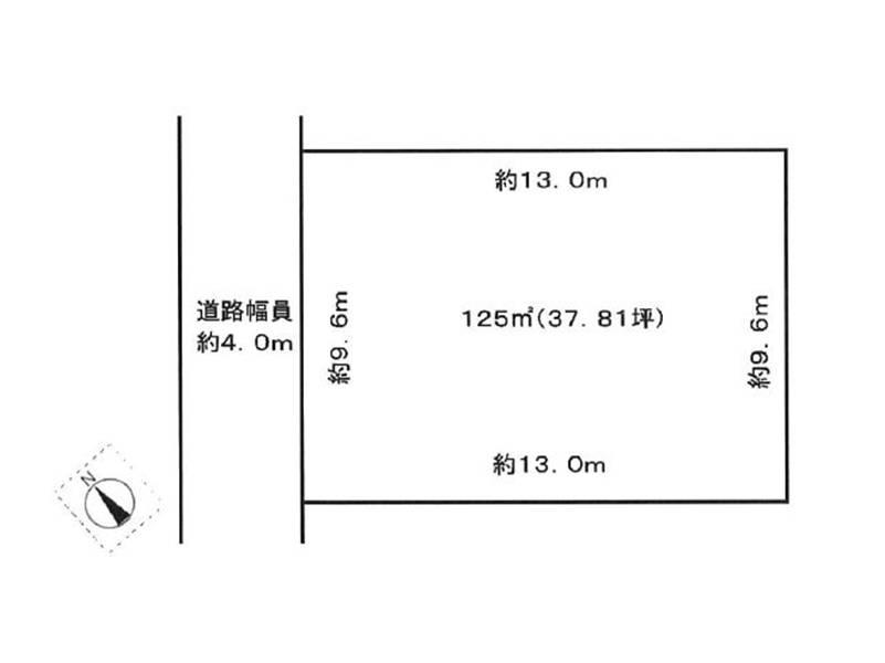 Compartment figure. Land price 6.8 million yen, Land area 125 sq m