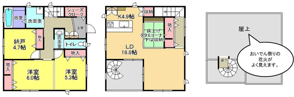 Floor plan. 39,900,000 yen, 1LDK + S (storeroom), Land area 160.96 sq m , Building area 99.93 sq m
