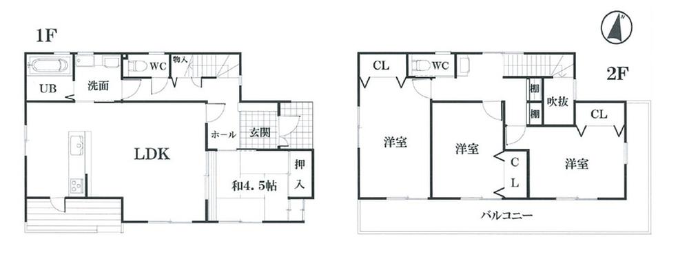 Floor plan. 35 million yen, 4LDK, Land area 169.97 sq m , Building area 129 sq m