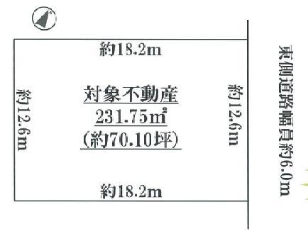 Compartment figure. Land price 25,800,000 yen, Land area 231.75 sq m