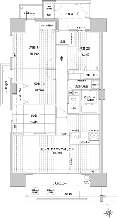 Floor: 4LDK, the area occupied: 88.5 sq m, Price: 31,890,000 yen