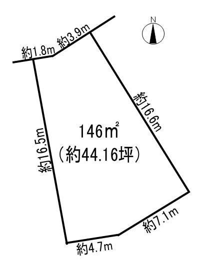 Compartment figure. Land price 26.5 million yen, Land area 146 sq m