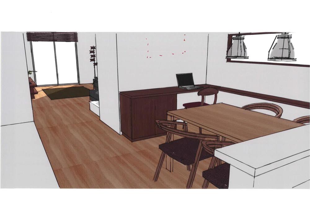 Rendering (introspection). Furniture designer lanp07 collaboration products Space proposed by professional designers