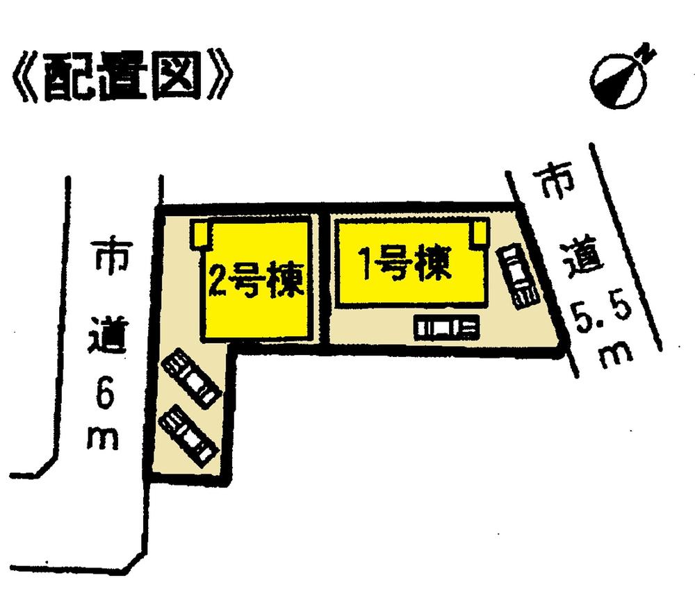 The entire compartment Figure.  ◆ Parking 3 units can be more than ◆ Meitetsu Mikawa "Wakabayashihigashi" an 8-minute walk to the station! Commuting convenient! It is a popular area ☆ The city is access to good! ! ! 