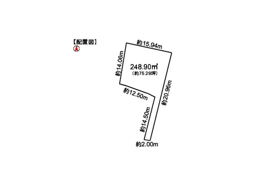 Compartment figure. Land price 24,200,000 yen, Land area 248.9 sq m