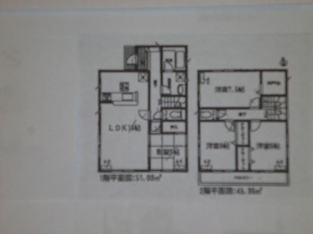 Floor plan. (Building 2), Price 24,800,000 yen, 4LDK+S, Land area 170.37 sq m , Building area 96.39 sq m