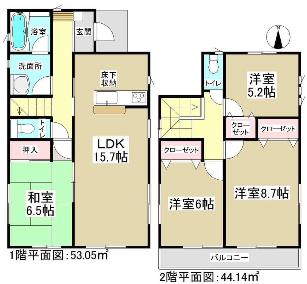 Floor plan. (3 Building), Price 25,800,000 yen, 4LDK, Land area 189.65 sq m , Building area 97.19 sq m