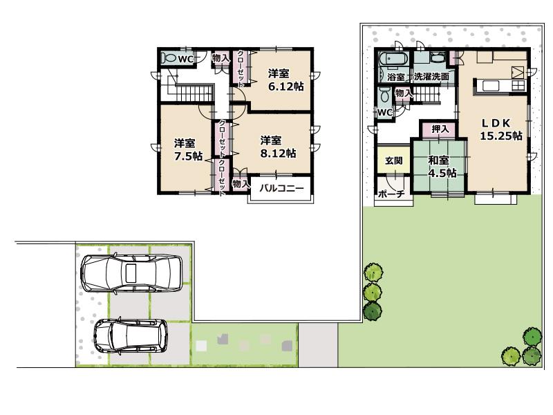 Floor plan. (B Building), Price 30,400,000 yen, 4LDK, Land area 248.22 sq m , Building area 108.06 sq m