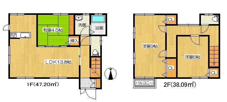Floor plan. 17.8 million yen, 3LDK, Land area 171 sq m , Building area 85.29 sq m floor plan