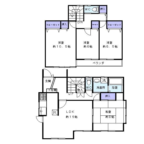 Floor plan. 16.5 million yen, 4LDK, Land area 132.35 sq m , Building area 117.54 sq m