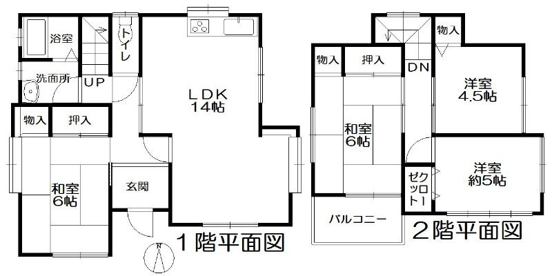 Floor plan. 15.8 million yen, 4LDK, Land area 170.02 sq m , Building area 84.96 sq m