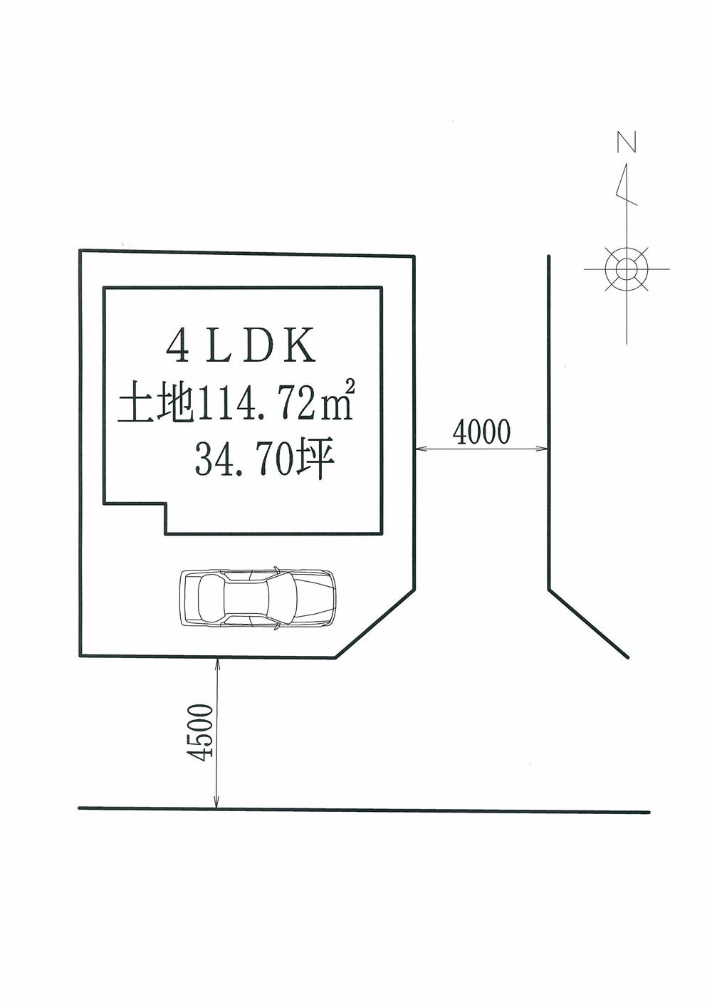 Compartment figure. 23.8 million yen, 4LDK, Land area 114.72 sq m , Building area 104.34 sq m