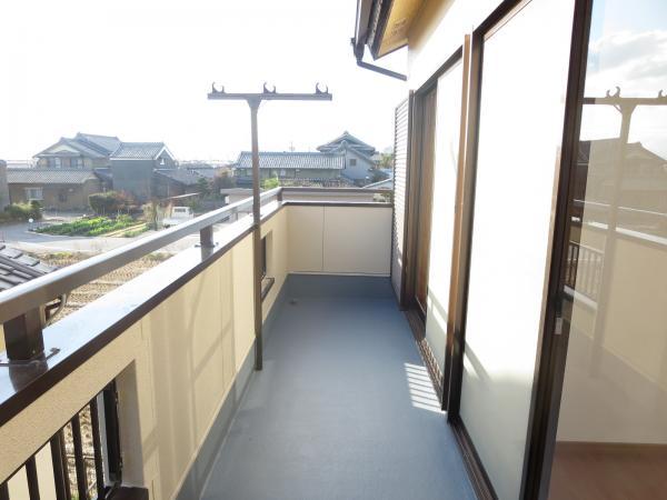 Balcony. Laundry is also often dry likely.