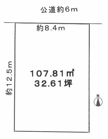 Compartment figure. Land price 7.8 million yen, Land area 107.81 sq m