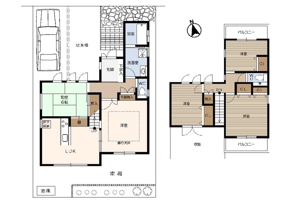 Floor plan. 23.8 million yen, 5LDK, Land area 138.84 sq m , Building area 106.82 sq m