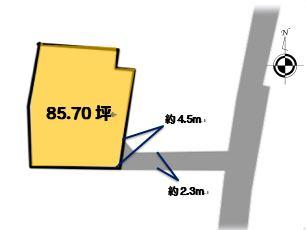 Compartment figure. Land price 17,140,000 yen, Land area 283.31 sq m compartment view