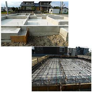 Construction ・ Construction method ・ specification. Place the rebar than the Corporation standards, Adopt a solid foundation