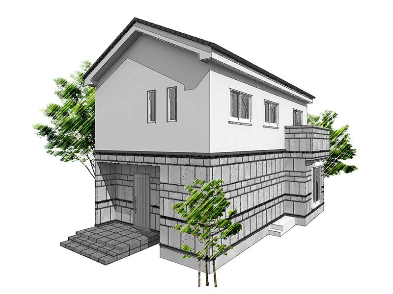 Rendering (appearance). (A building) is Rendering. LDK16.0 Pledge, 4LDK, Zenshitsuminami direction, Walk-in closet 2.0 Pledge, Nantei, All rooms with storage. Flooring, wallpaper, door, Such as appearance, It can be huge select from in the catalog, You just dwelling of