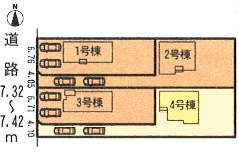 Compartment figure. 22 million yen, 4LDK, Land area 281.35 sq m , Building area 103.67 sq m front road spacious! 